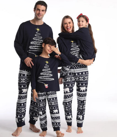 Winter Christmas Pajamas Sets for the Family