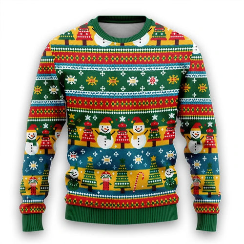 Ugly Christmas Sweater - Santa Claus & Snowman Edition