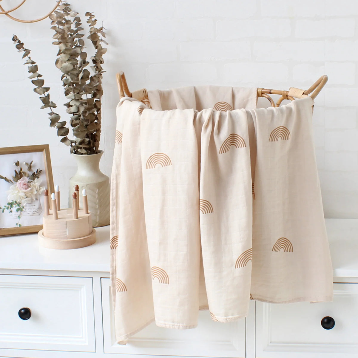 Baby Blanket with Forest Animals Pattern