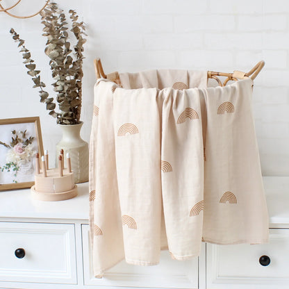 Baby Blanket with Forest Animals Pattern