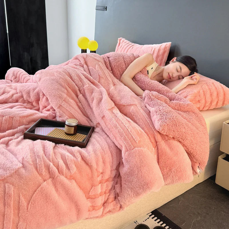 jacquard blanket thickened