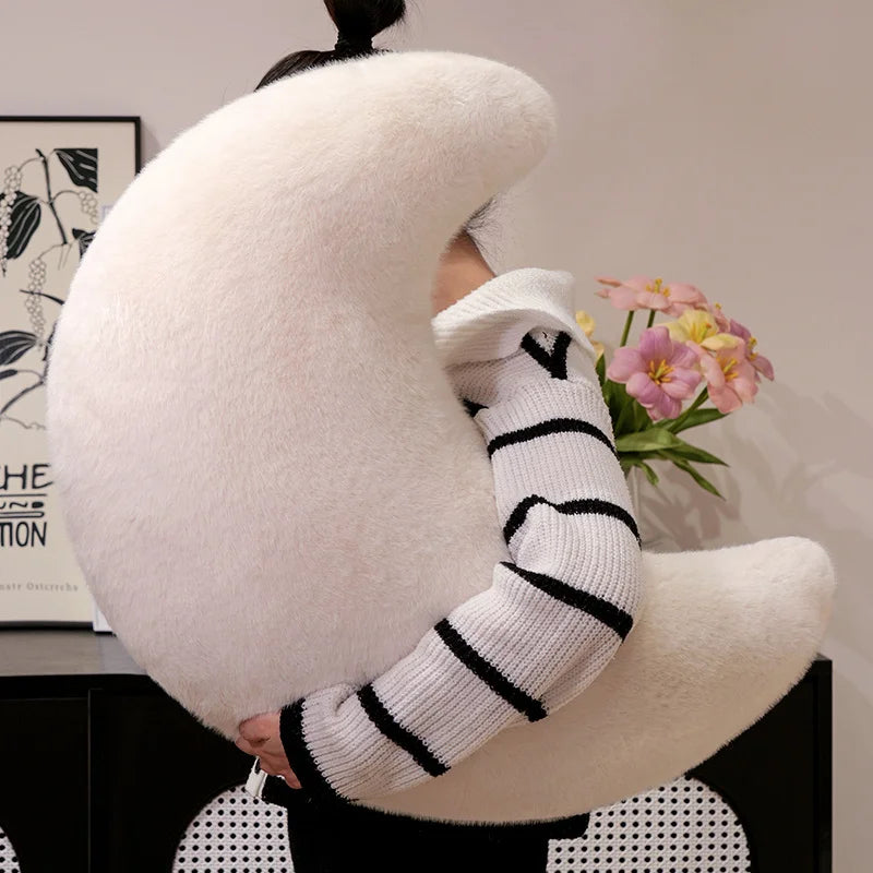 Moon Throw Pillows Soft Moon Shaped Pillows