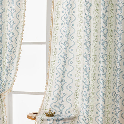 Bohemian style living room curtains