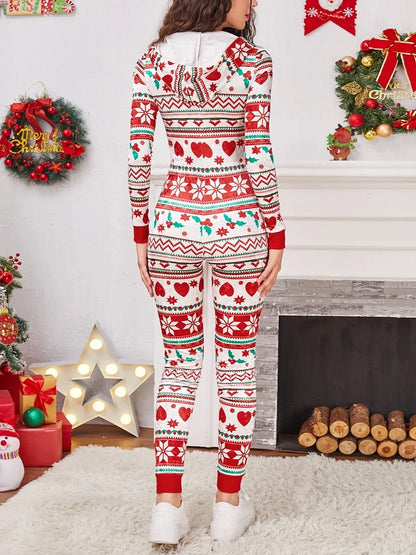 Women's Christmas Long Pajama Onesie