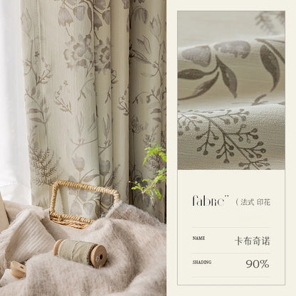 French Living Room Curtains Floral Pattern