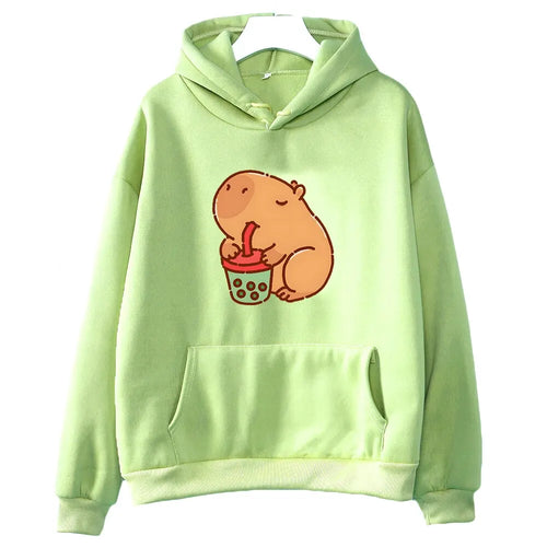 Capybara Drink Bubble Tea Hoodie