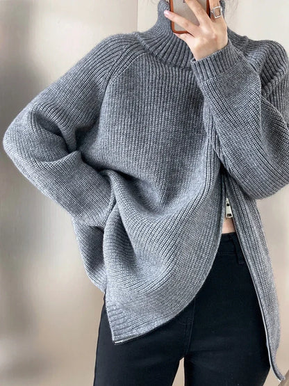 Oversized Women's Turtleneck Sweater