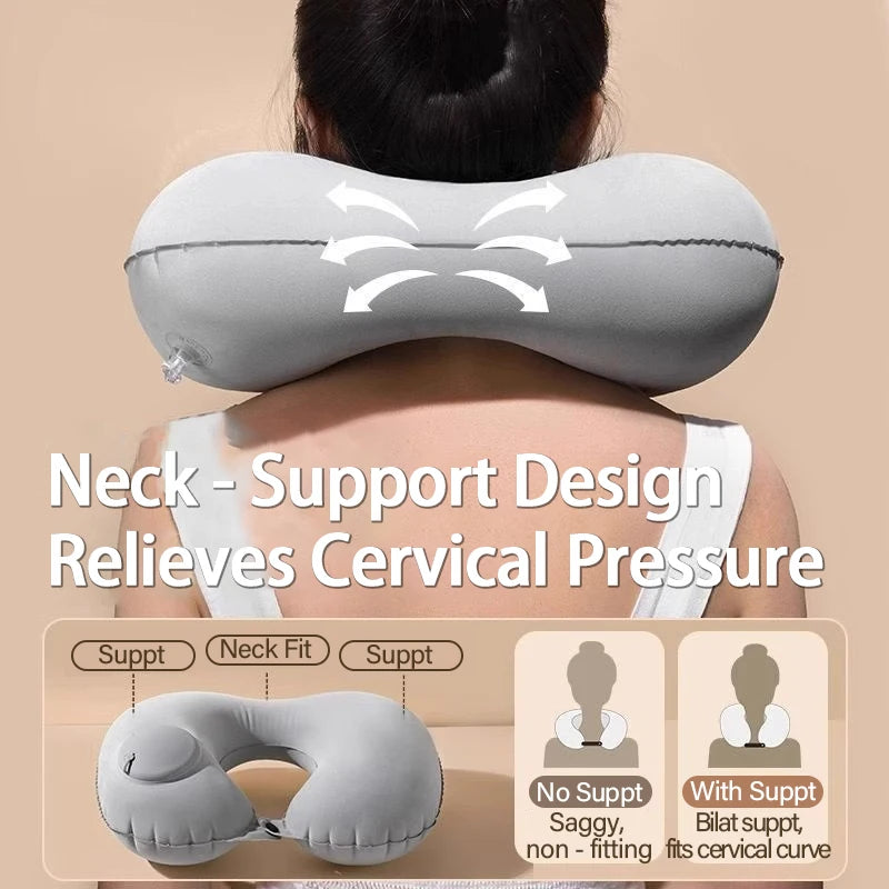 U-Shape Inflatable Travel Pillow