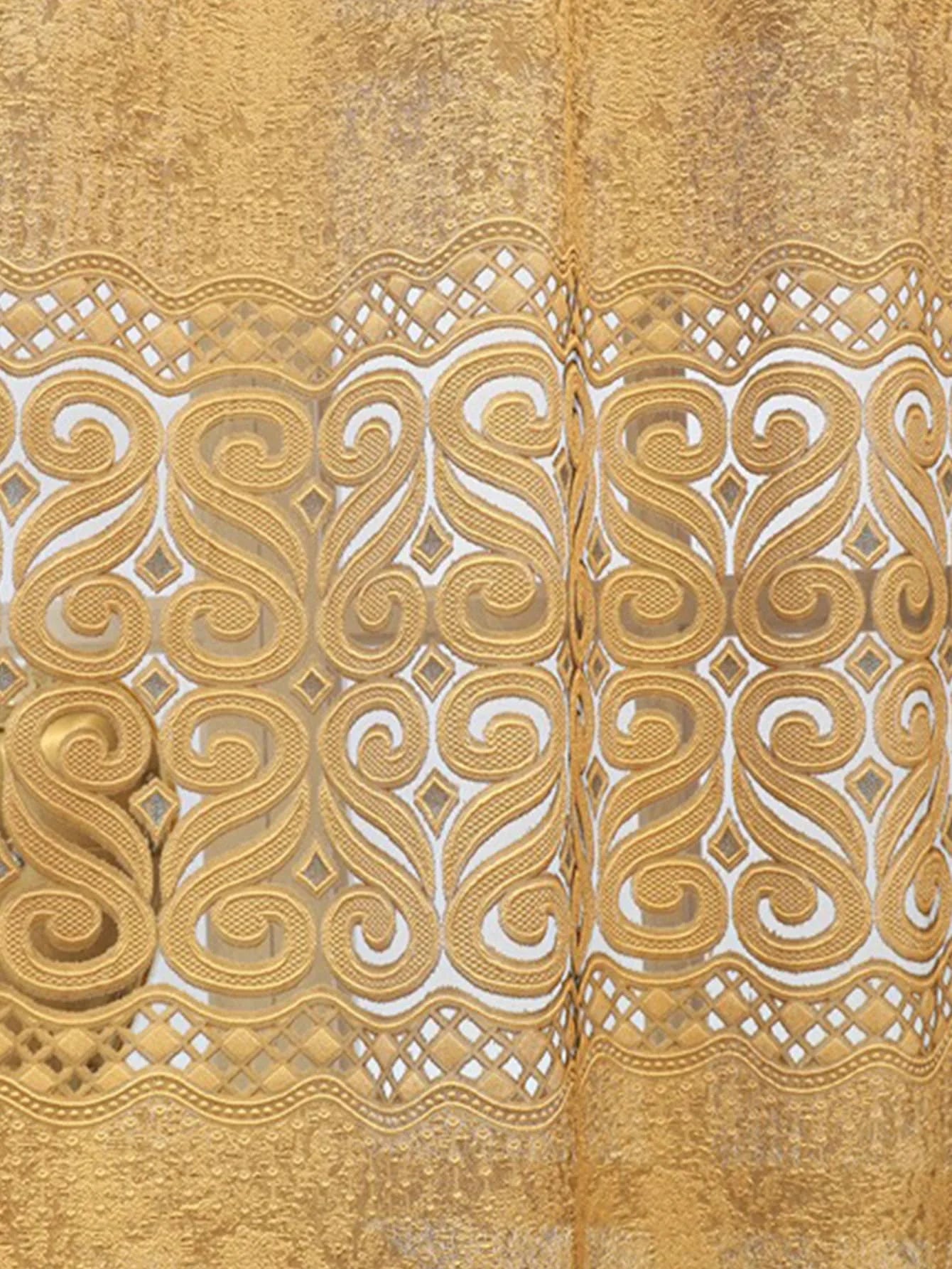 Hollow perforated bedroom curtains