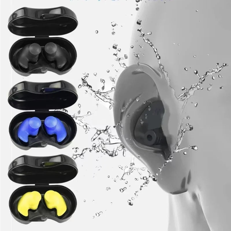Swimming Silicone Earplugs Nose Clip Set