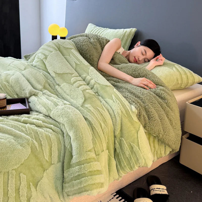 jacquard blanket thickened