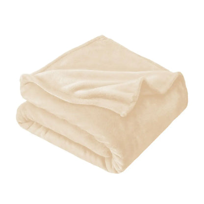 Pure color thick fleece blanket