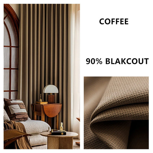 Double-Sided Jacquard Blackout Curtains