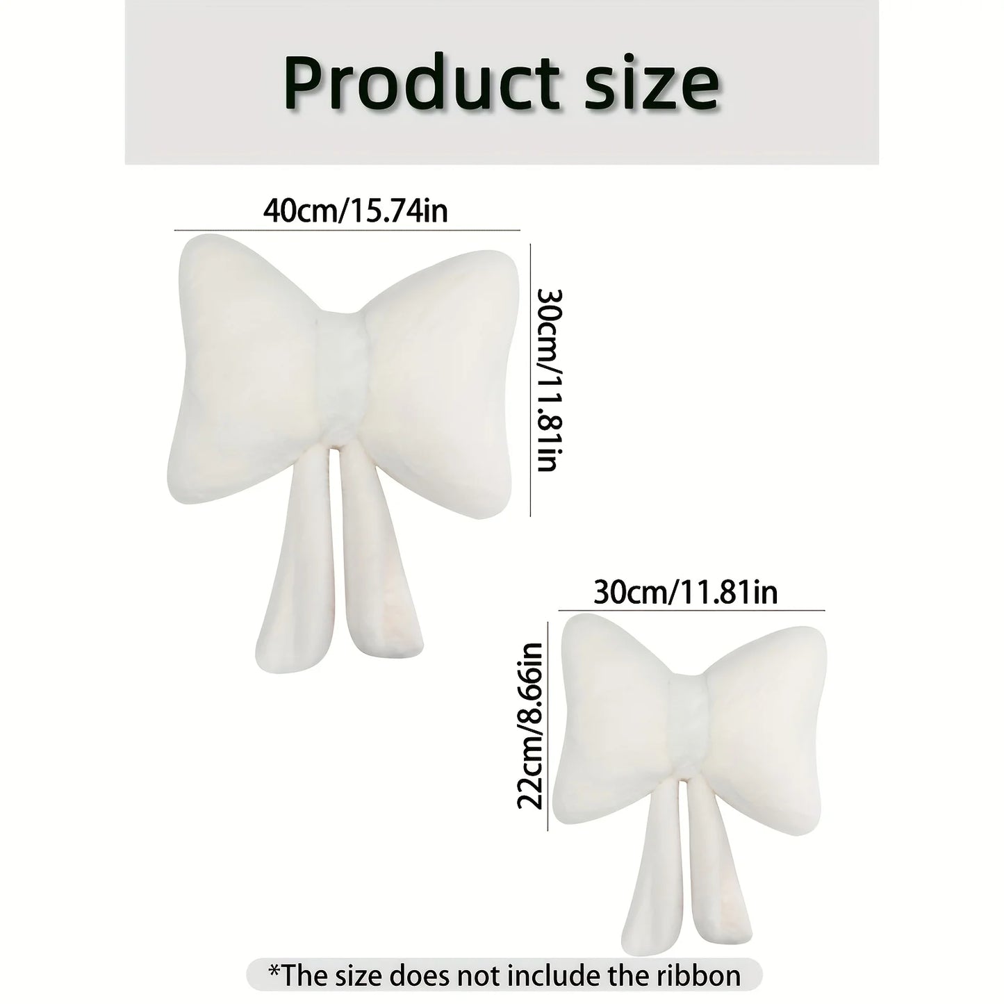 Simple Pink Bow Shaped Pillow