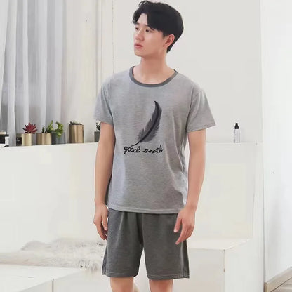 Cotton Men's Pajama Top and Pants