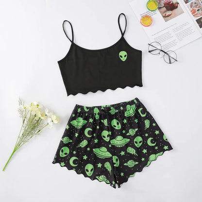Halloween Womens Two Set Pajamas