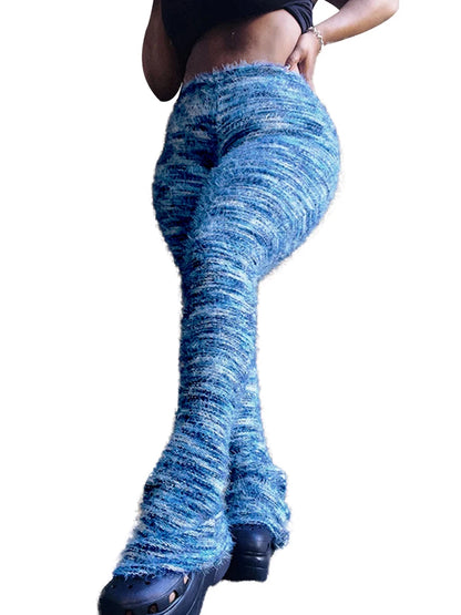 Fuzzy Flare Pants Woman