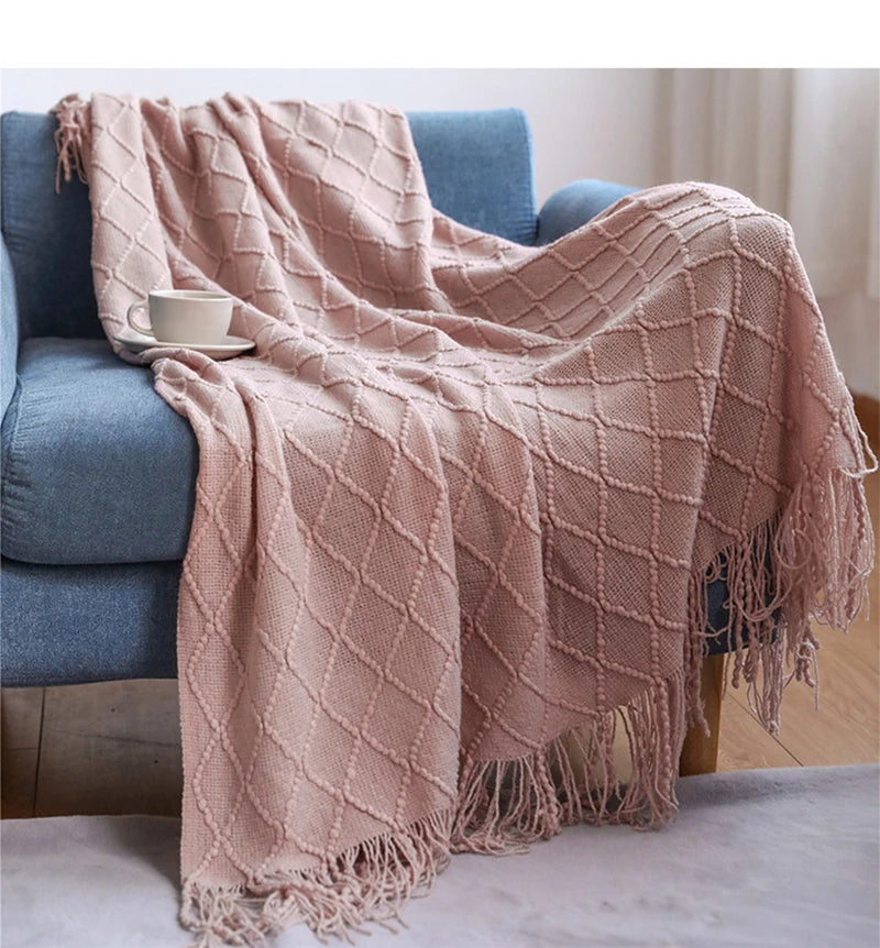 Orange Gift Knitted Throw Blankets