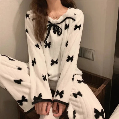 Thickened Coral Fleece Pajamas Women's