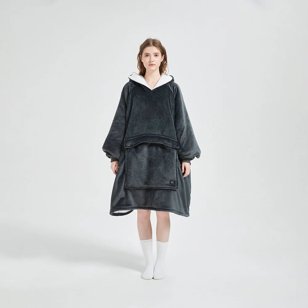 Winter Wearable Blanket Hoodie