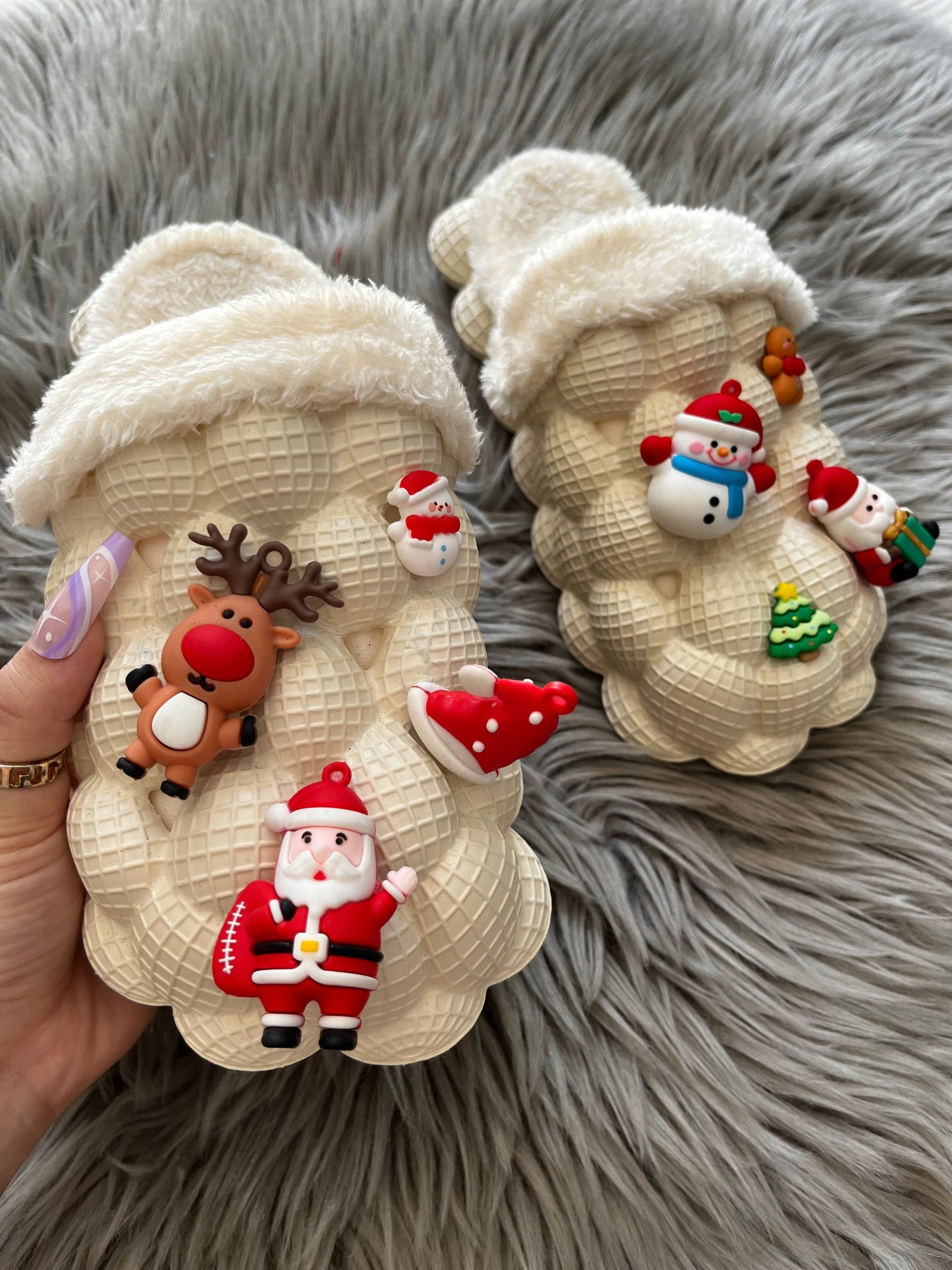 Funny DIY Christmas Bubble Slippers