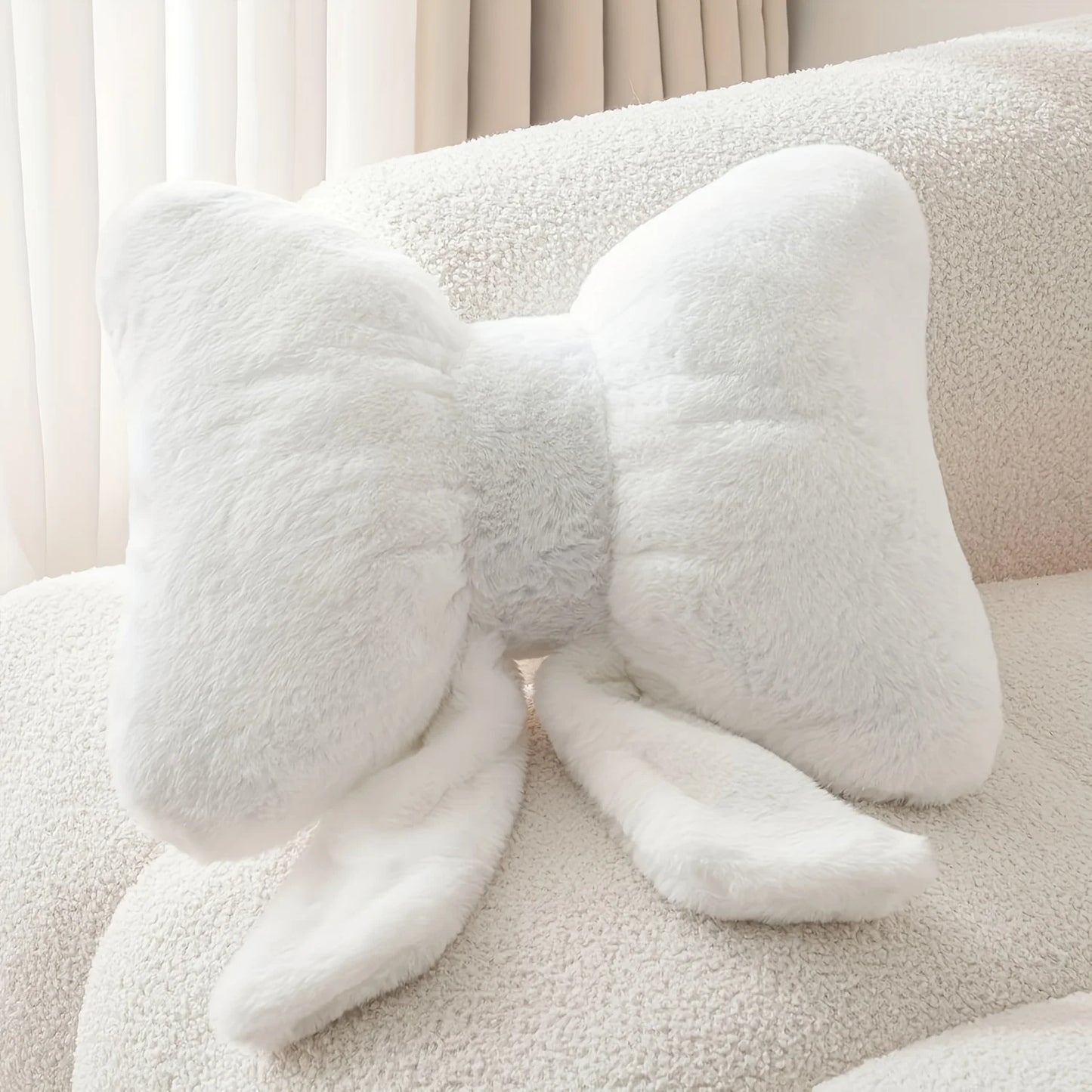 Simple Pink Bow Shaped Pillow