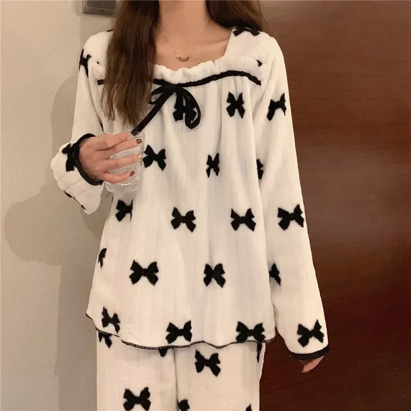 Thickened Coral Fleece Pajamas Women's
