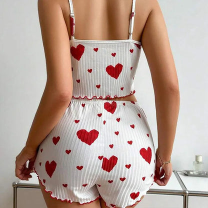 Women's Hearts Pajamas Set Sleepwear