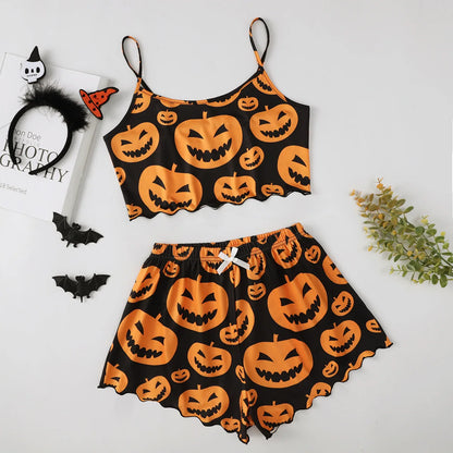 Halloween Womens Two Set Pajamas