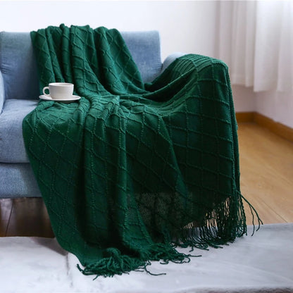 Orange Gift Knitted Throw Blankets