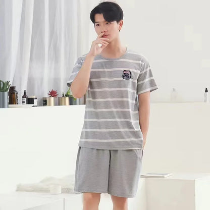 Cotton Men's Pajama Top and Pants