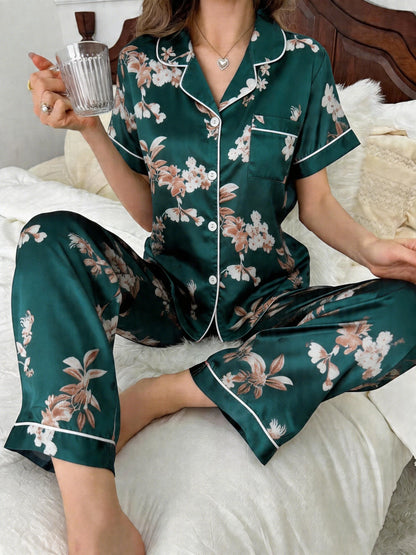 Women's Satin Silk Pajama Set