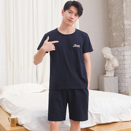 Cotton Men's Pajama Top and Pants