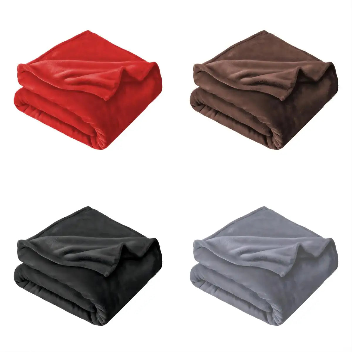 Pure color thick fleece blanket