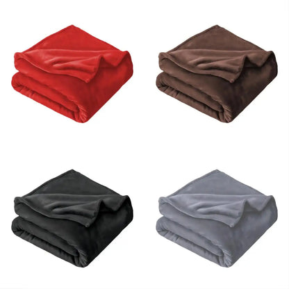 Pure color thick fleece blanket
