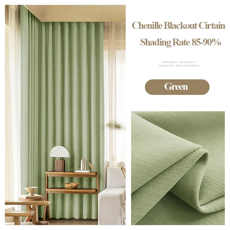 Solid Blackout Curtain for Bedroom