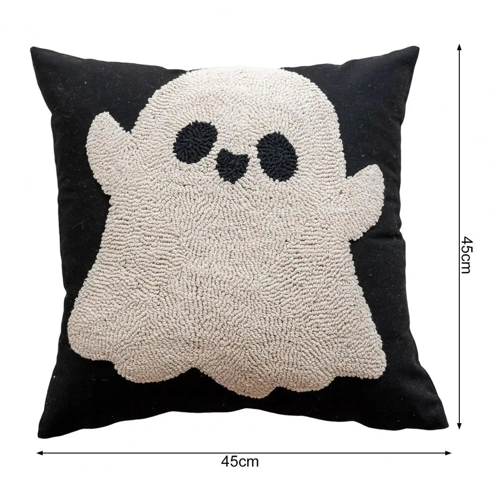 3D Cartoon Halloween Embroidery Pillowcase