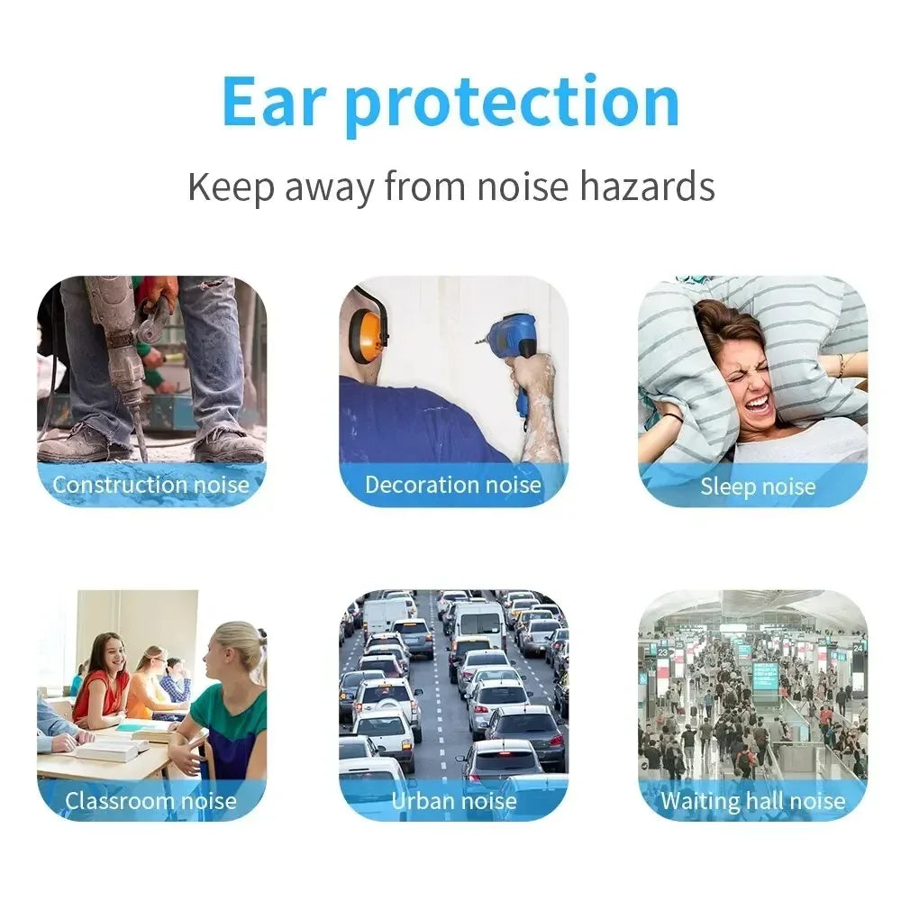 50pcs Earplugs Noise Reduction Insulation Foam