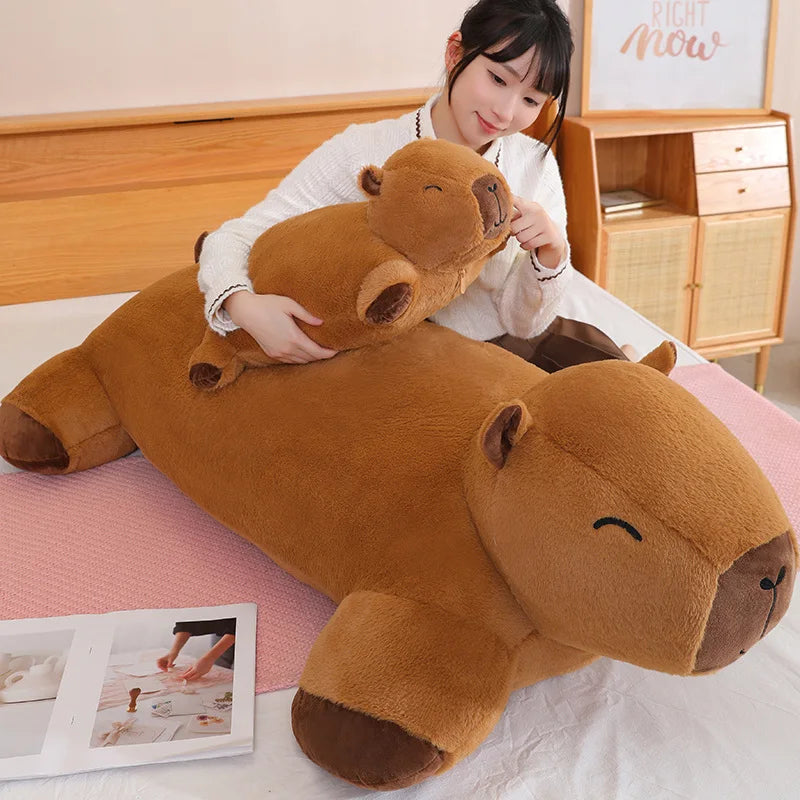 Huge Capybara Plush Shaped Pillow