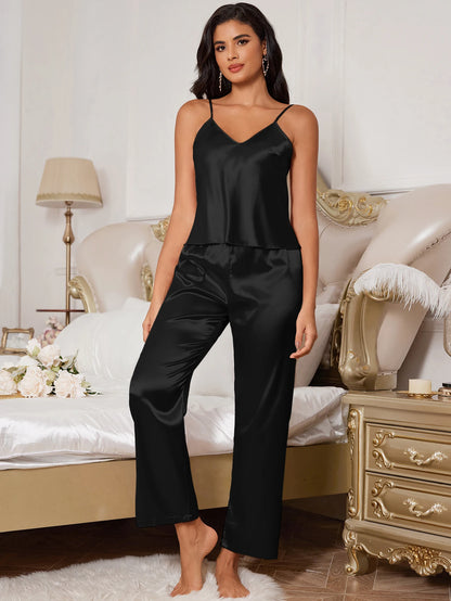 Fall new women's silk pajama set