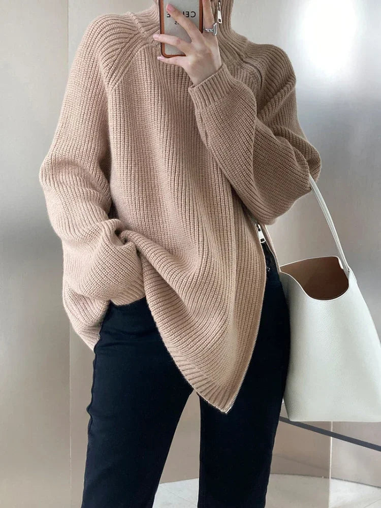 Oversized Women's Turtleneck Sweater