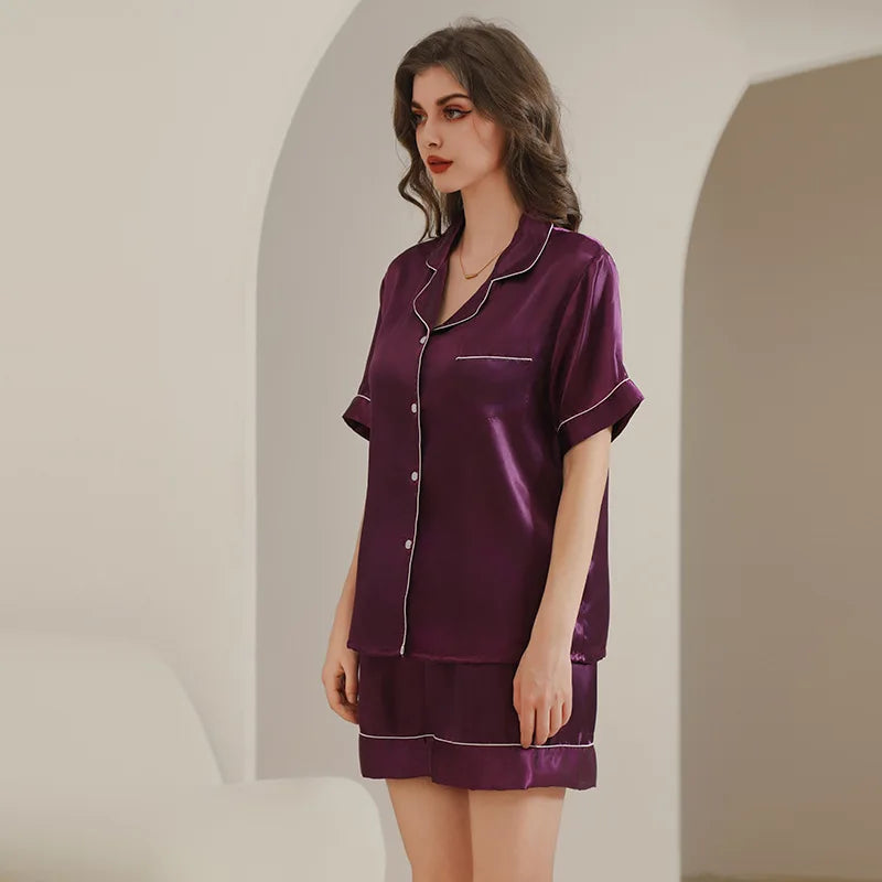 Women's Silk Pajamas Two-Piece Set