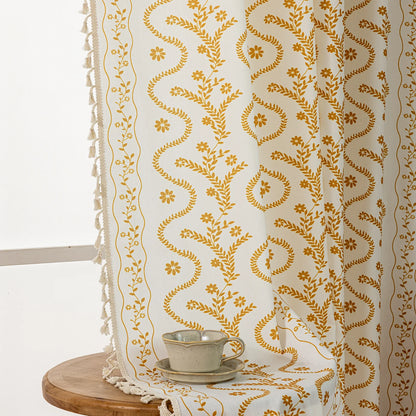 Bohemian style living room curtains