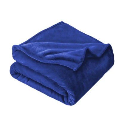 Pure color thick fleece blanket