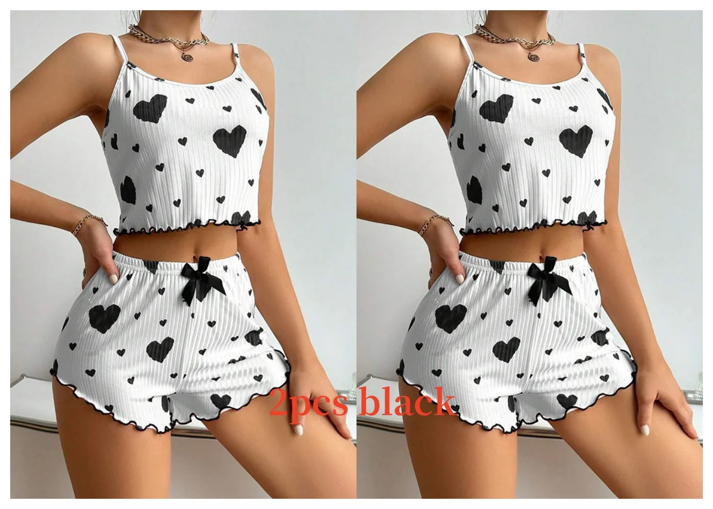 Women's Hearts Pajamas Set Sleepwear