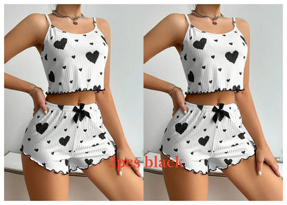 Women's Hearts Pajamas Set Sleepwear