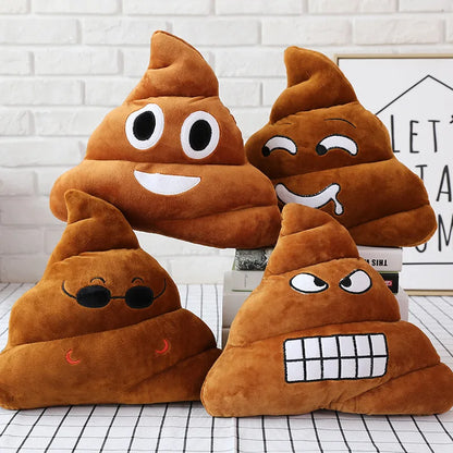 25CM Brown Smiley Pillow - Poop Emoji