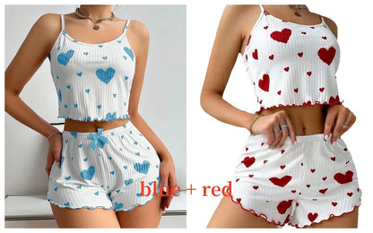Women's Hearts Pajamas Set Sleepwear