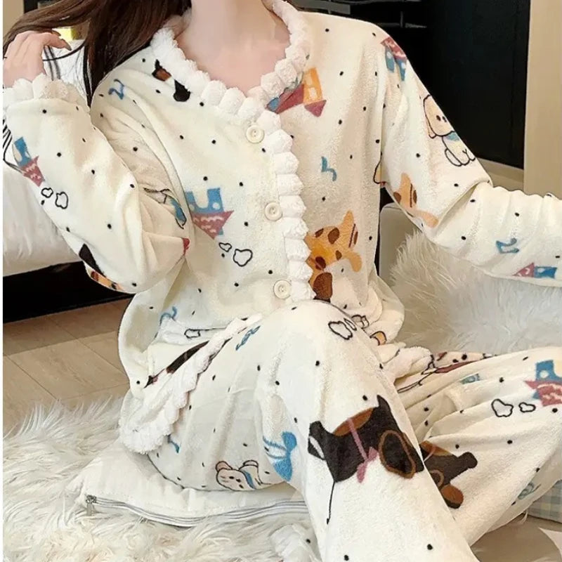 Coral Fleece Pajamas Women