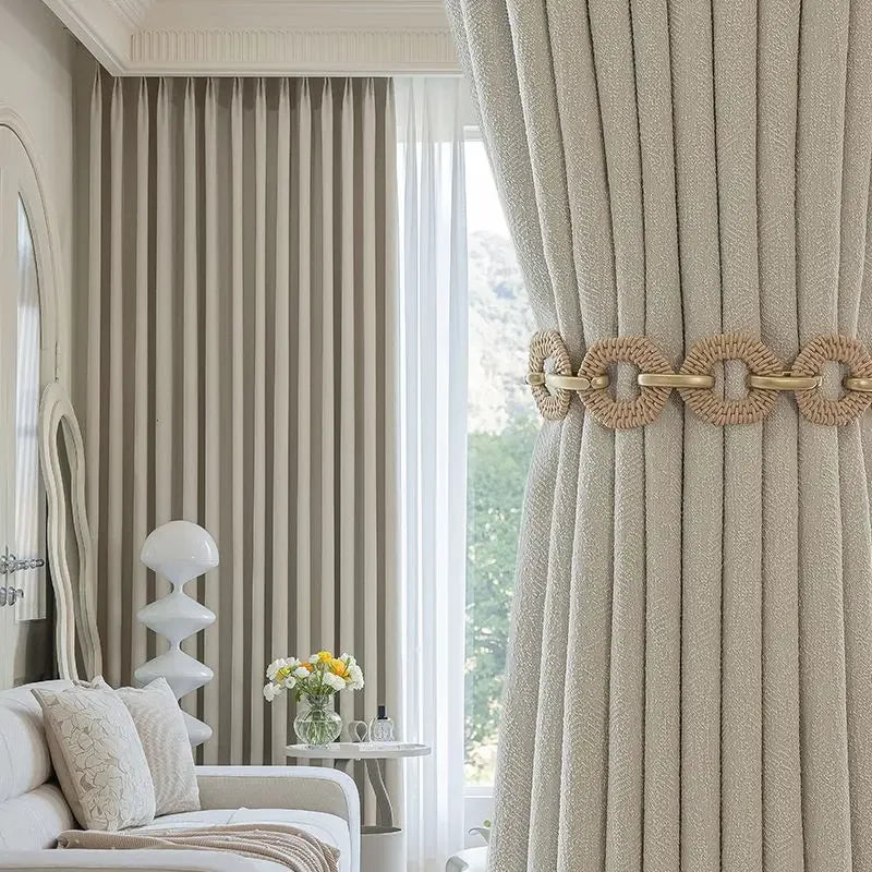 Modern Chenille Living Room Curtains